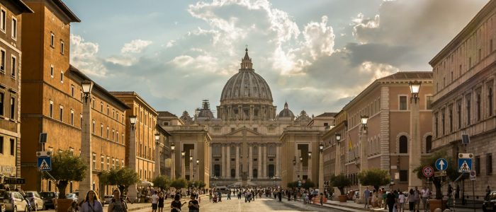 people in city street